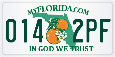 FL license plate 0142PF
