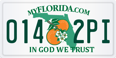 FL license plate 0142PI