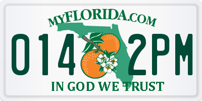 FL license plate 0142PM