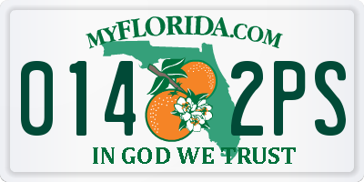 FL license plate 0142PS