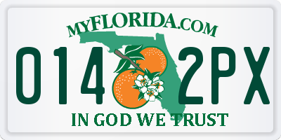 FL license plate 0142PX