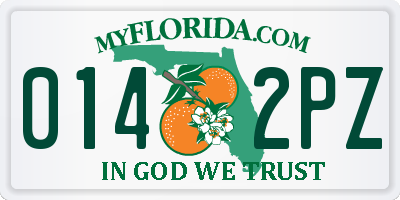 FL license plate 0142PZ