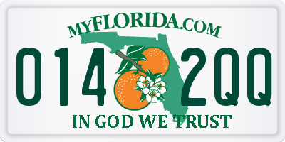 FL license plate 0142QQ