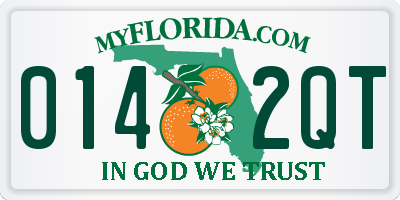 FL license plate 0142QT