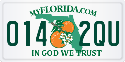 FL license plate 0142QU
