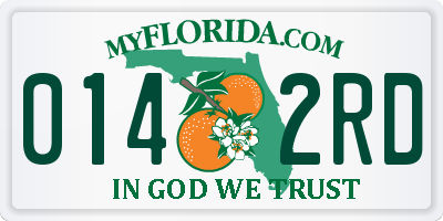 FL license plate 0142RD