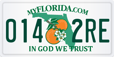 FL license plate 0142RE