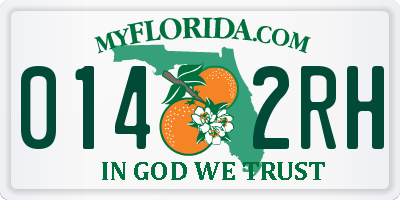 FL license plate 0142RH