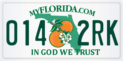 FL license plate 0142RK