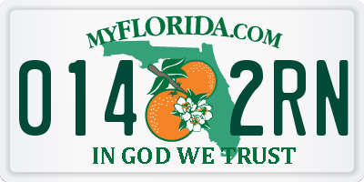FL license plate 0142RN