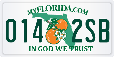 FL license plate 0142SB