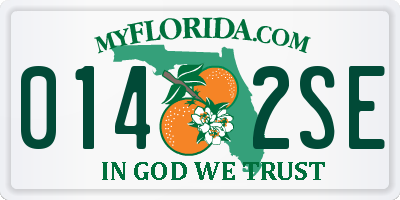 FL license plate 0142SE