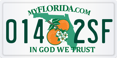 FL license plate 0142SF