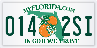 FL license plate 0142SI