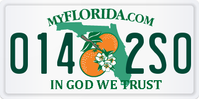 FL license plate 0142SO