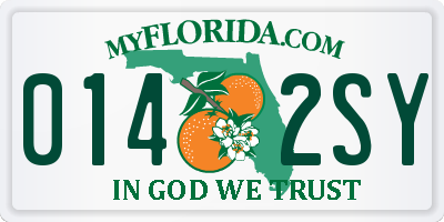 FL license plate 0142SY