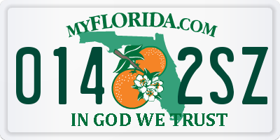FL license plate 0142SZ