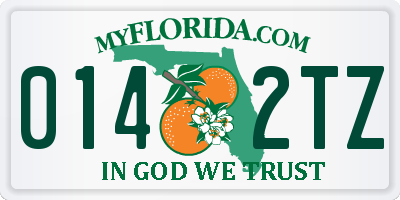 FL license plate 0142TZ