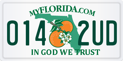 FL license plate 0142UD