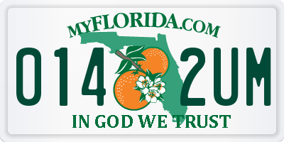 FL license plate 0142UM