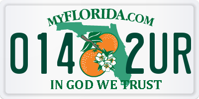 FL license plate 0142UR