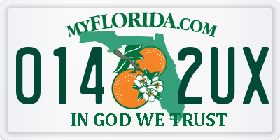 FL license plate 0142UX