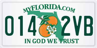FL license plate 0142VB