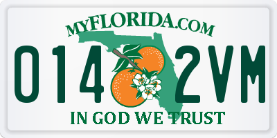 FL license plate 0142VM