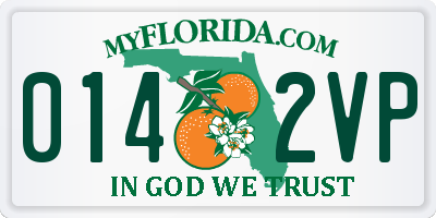 FL license plate 0142VP