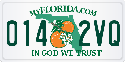 FL license plate 0142VQ