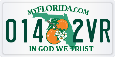 FL license plate 0142VR