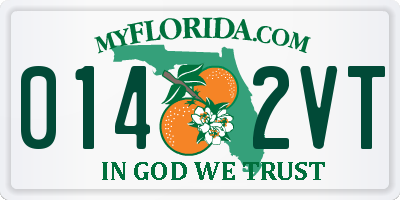 FL license plate 0142VT