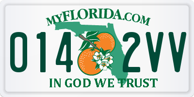 FL license plate 0142VV