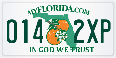 FL license plate 0142XP