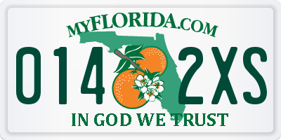 FL license plate 0142XS