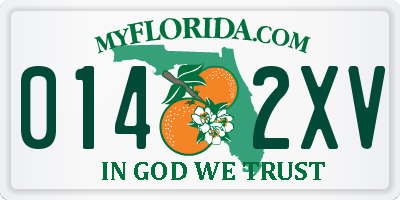 FL license plate 0142XV