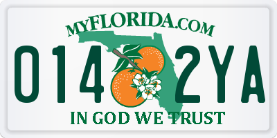 FL license plate 0142YA