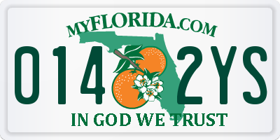 FL license plate 0142YS