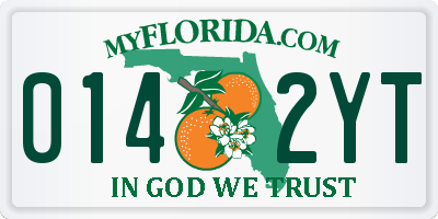 FL license plate 0142YT
