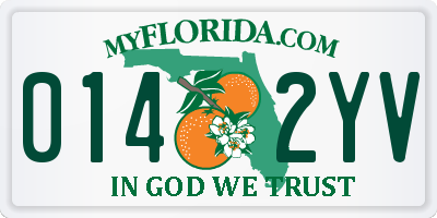 FL license plate 0142YV