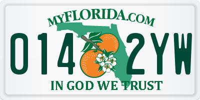 FL license plate 0142YW