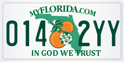 FL license plate 0142YY