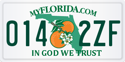 FL license plate 0142ZF
