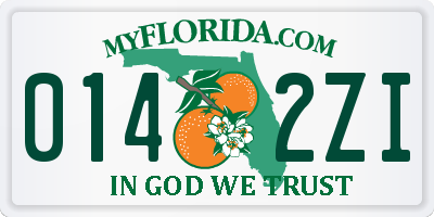 FL license plate 0142ZI