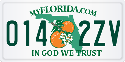 FL license plate 0142ZV