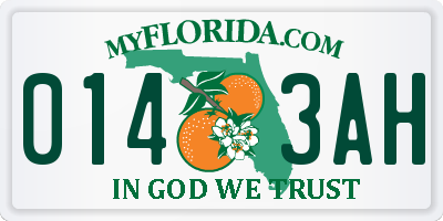 FL license plate 0143AH
