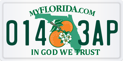 FL license plate 0143AP