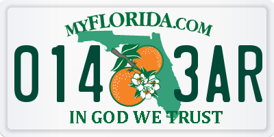 FL license plate 0143AR