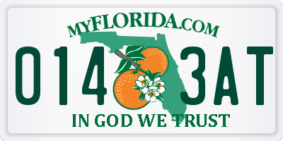 FL license plate 0143AT