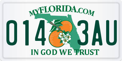 FL license plate 0143AU